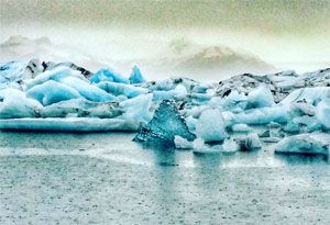 Het gletsjermeer Jokulsarlon
